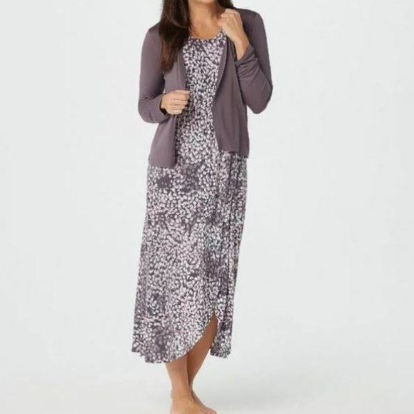 carole hochman Dresses & Skirts - Carole Hochman Sleeveless Hydrangea Maxi Dress & Jacket 2 pc SET Size: Large